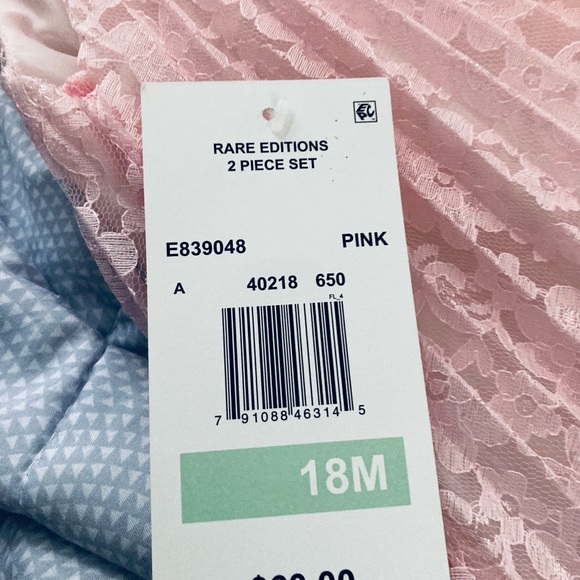 Macy’s “Rare Editions” lacy toddler dress. Light pink. Sz 18 months - Picture 9 of 11